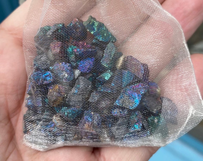 Peacock ore - Crystal fairy bag - Multi chakra