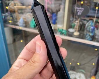 Black obsidian healing wand - Crystal super protector