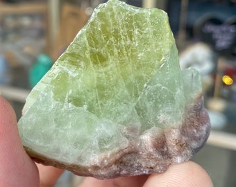 Green calcite - Prosperity Heart chakra crystals - Emotional healing