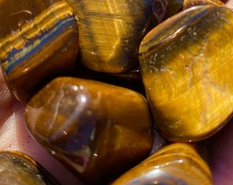 Tigers eye - Crystal tumble stone - Bravery and courage - Opportunities for good luck