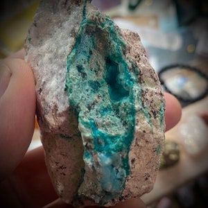 Chrysocolla raw: Natural unique crystal piece