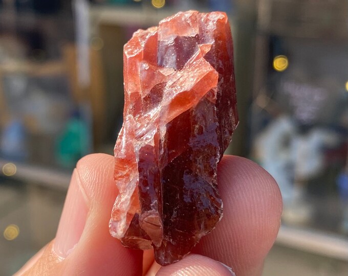 Red Calcite raw piece crystal - Root chakra