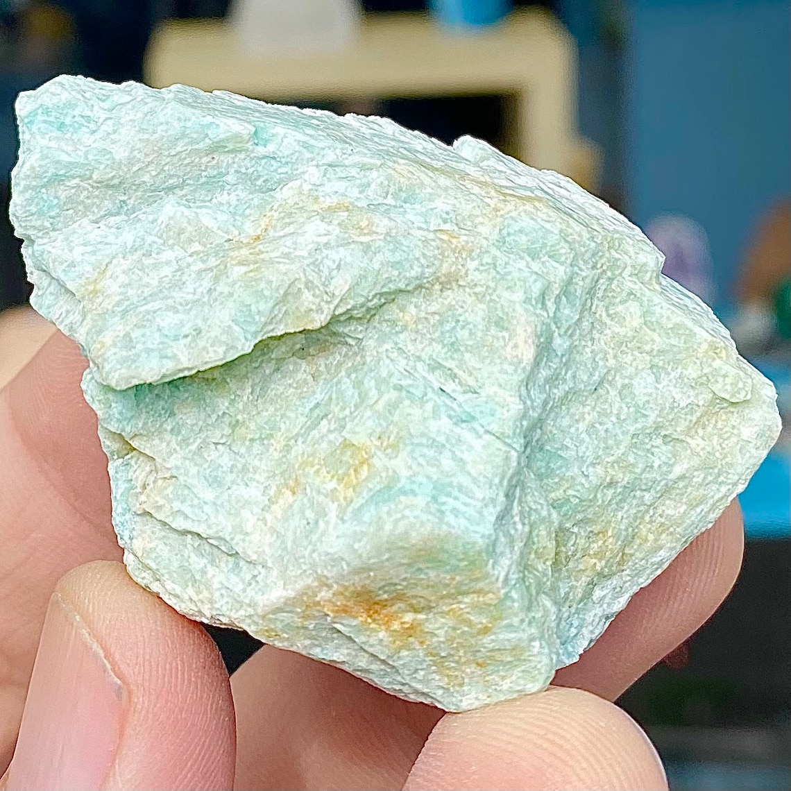 Amazonite raw natural Light blue power crystals Etsy
