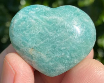 Amazonite crystal heart - Gentle confidence
