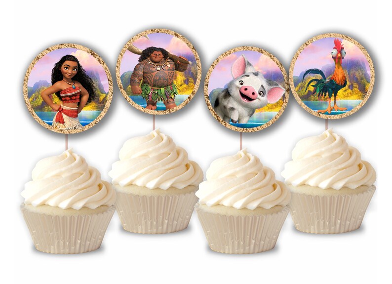 Printable Moana Cupcake Toppers | Etsy