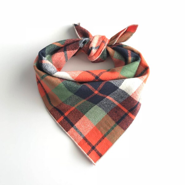 Plaid Dog Bandana - Scout // Non-personalized Dog bandana // Pet Bandana // Flannel Dog Bandana // Winter Dog Bandana