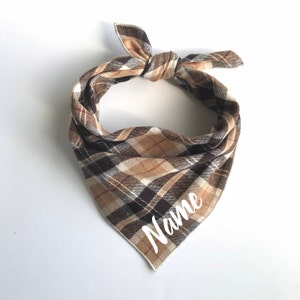 Personalized Plaid Dog Bandana - Biscuit // Pet Bandana // Flannel Dog Bandana // Dog Bandana // Winter Bandanna // Pet Scarf