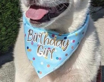 Birthday Dog Bandana - Confetti // Dog Birthday Bandana // Personalized Bandana // Print Dog Bandana // Pet Bandana