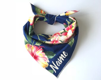 NEW! Personalized Dog Bandana - Koa // Dog Bandana // Personalized Bandana // Hawaiian Print Dog Bandana // Summer Bandana // Pet Scarf