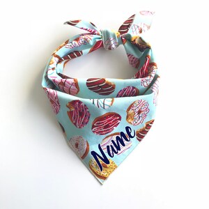 Personalized Dog Bandana - Donuts // Dog Bandana // Personalized Bandana // Donut Print // Dog Scarf