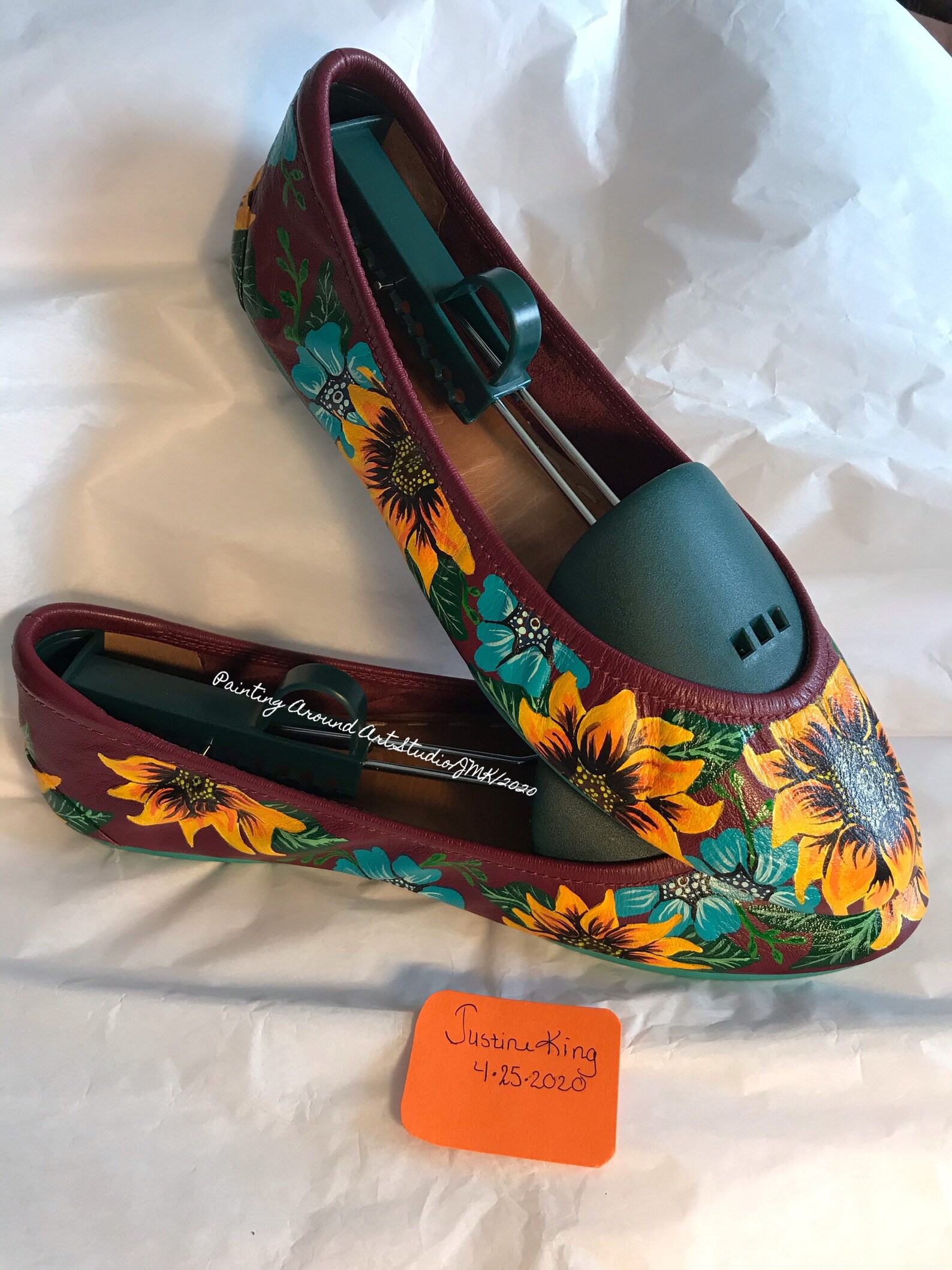 Tieks Ballet Slipper Leather Authentic Tieks Custom Art Shoes | Etsy