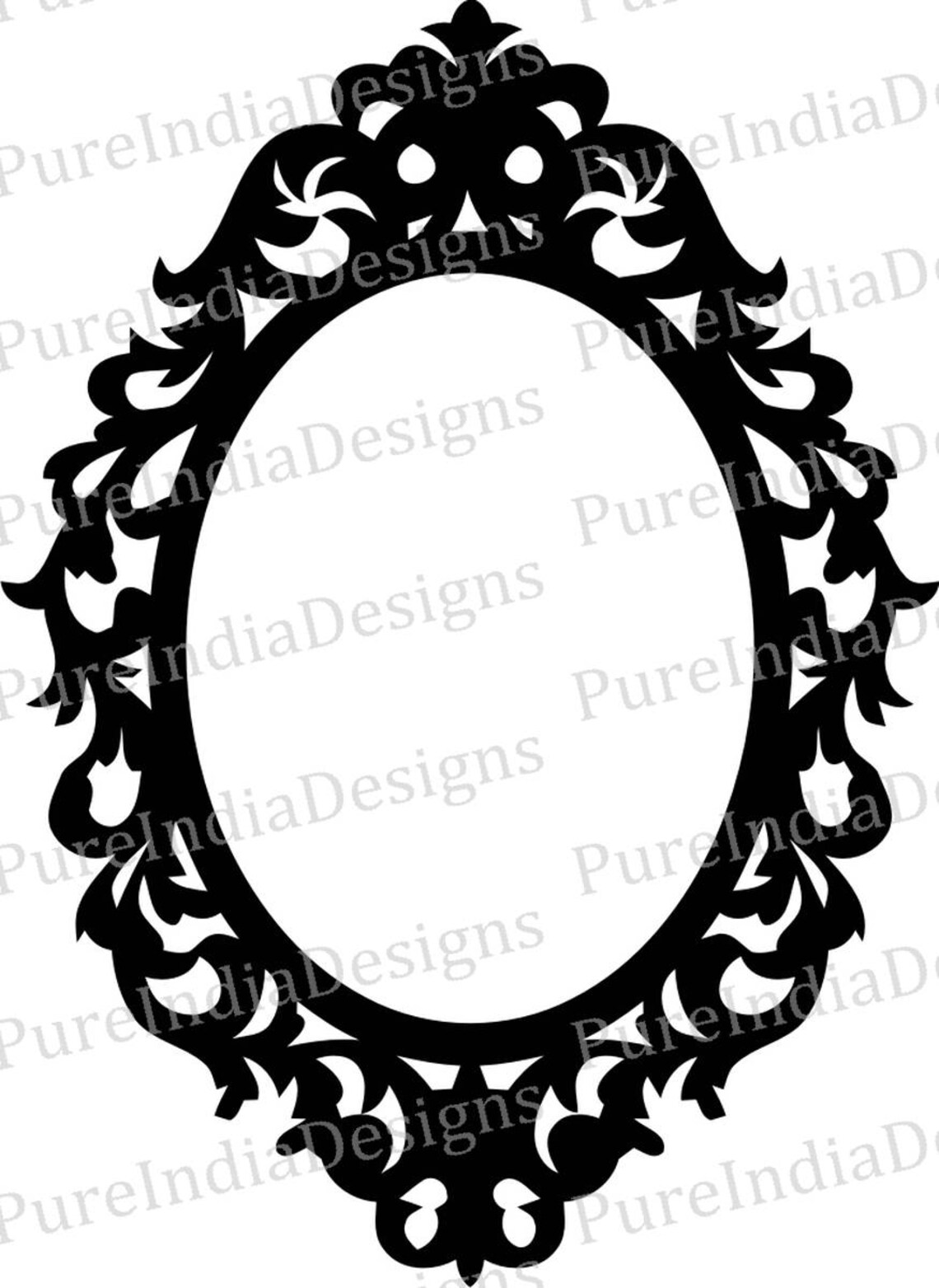 Mirror Frame, Frame Laser Cut, Vector Art, Cricut, Silhouette Cameo