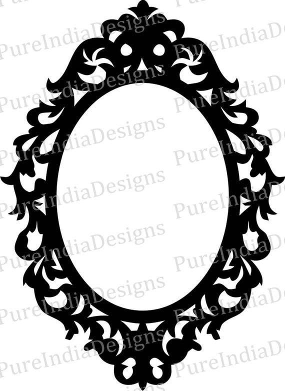 Mirror Frame Laser Cut Vector Art Cricut Silhouette Mirror Frame Laser Cut Vector Art