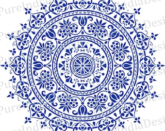 Arabic Mandala Stencil, Round Pattern Vector (svg, eps, dxf, png)
