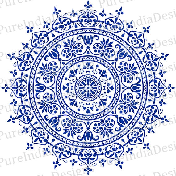 Download Mandala Svg Arabic Mandala Round Pattern Stencil Eps Dxf Etsy