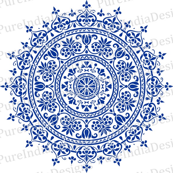 Mandala svg, Arabisches Mandala, Runde Muster Schablone, EPS, DXF, Cricut, Silhouette, Cameo, digitale Schneidedatei, Wand, Decke, Aufkleber, Vektor