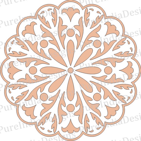 Download Flourish Stencil Svg Cut Files Flower Decor Mosaic Stencil Etsy