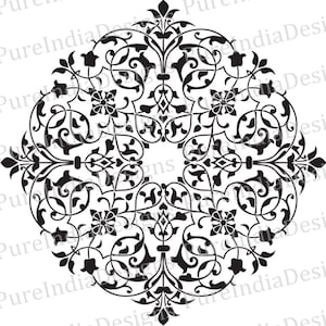 Arabesque  svg, Arabic Mandala ,Medallion Stencil, EPS, DXF, Cricut, Silhouette, Cameo, digital cutting file, Wall, Ceiling, Decals, Vector
