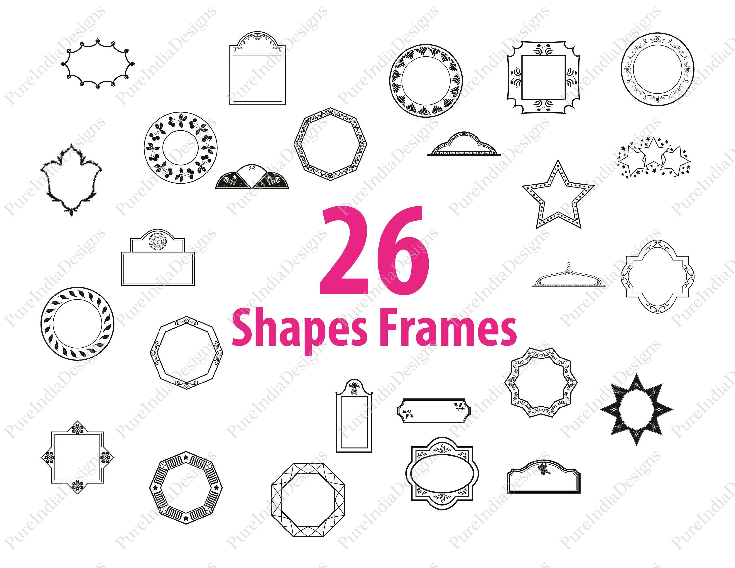 Buy Frames Svg, Tag Shapes Svg, Frame SVG Files for Cricut, Tags Svg ...