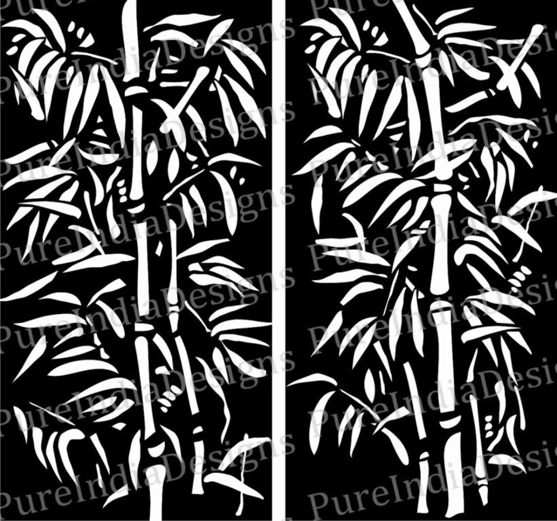 4 Designs Bundle Bamboo Tree Privacy Screen Decorative Etsy India