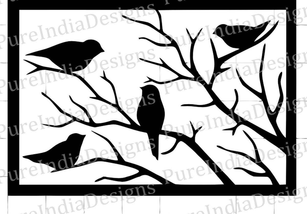 Download Birds On Branch Svg Silhouette Svg Vector For Cricut Space Etsy