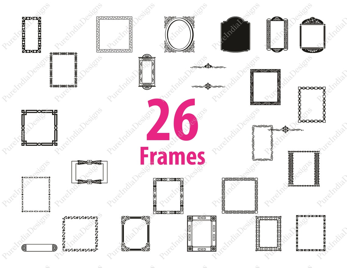 Frames Svg Tag Shapes Svg Frame SVG Files for Cricut Tags Etsy