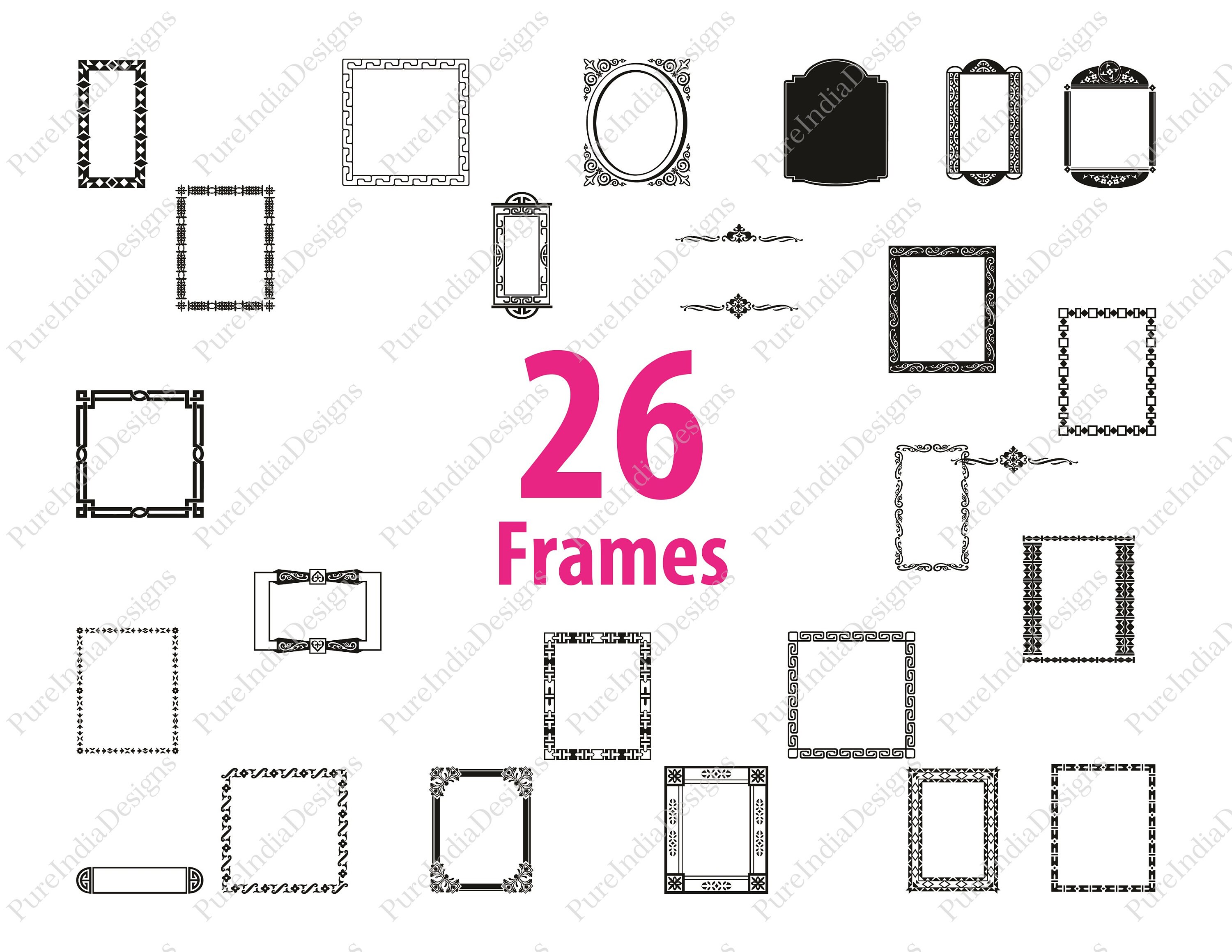 Buy Frames Svg Tag Shapes Svg Frame SVG Files for Cricut Tags Online in