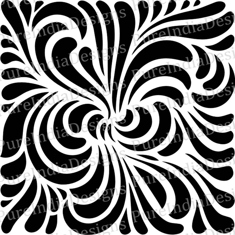 japanese stencil swirl pattern vector art cricut silhouette etsy