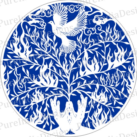 Download Jewish Paper Cut Svg Peace Pigeon Hand Round Floral Etsy