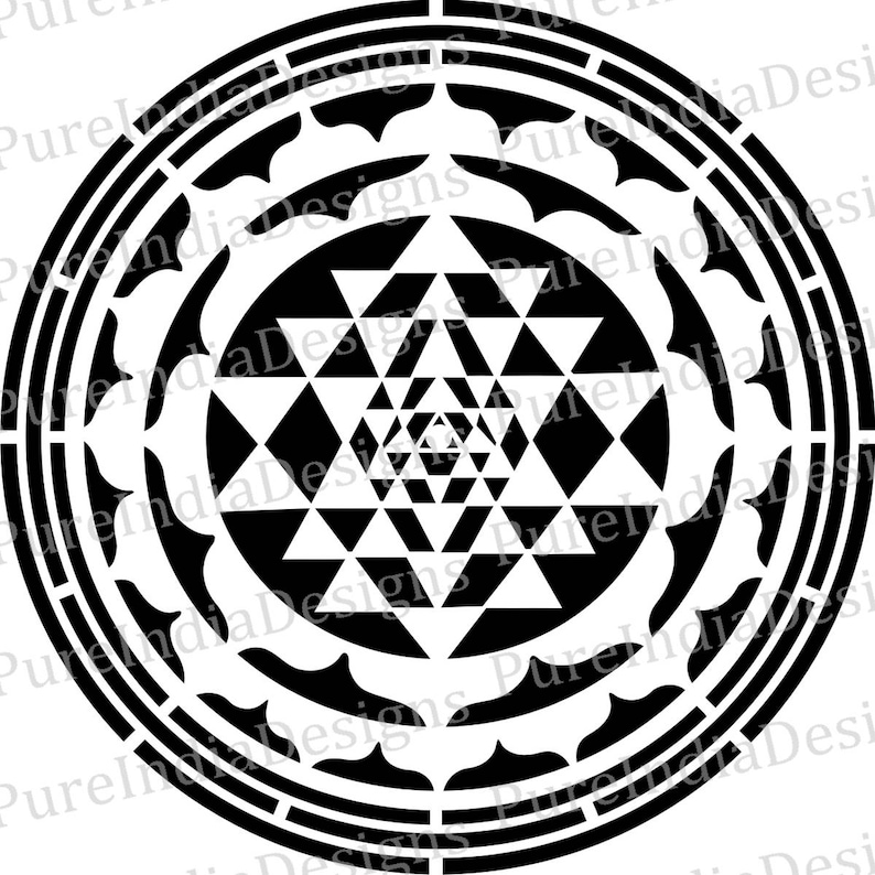 Sri Yantra Mandala Wall Art Sacred Geometry Vector art | Etsy