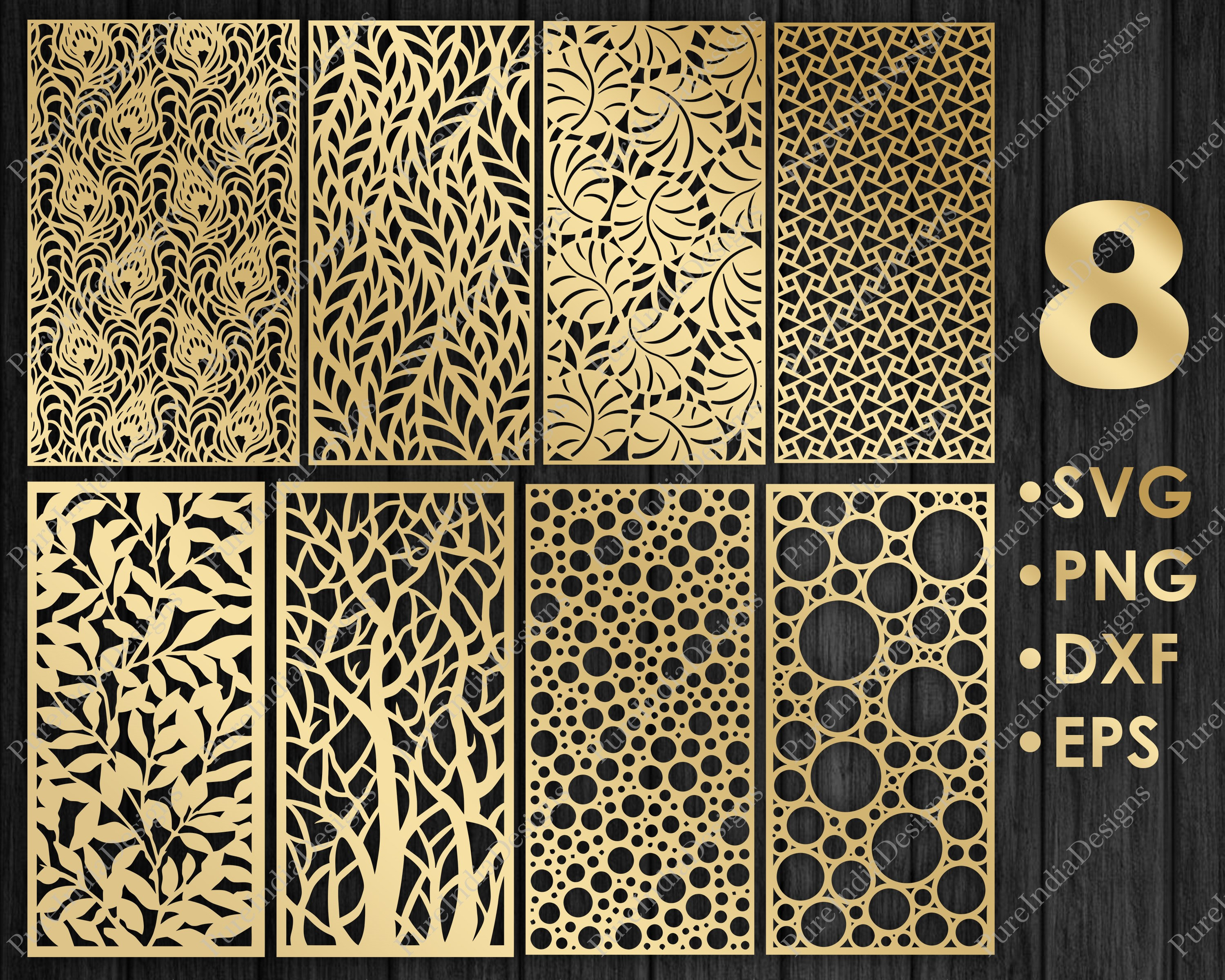 8 Pcs bundle partitions room divider files vector panel | Etsy