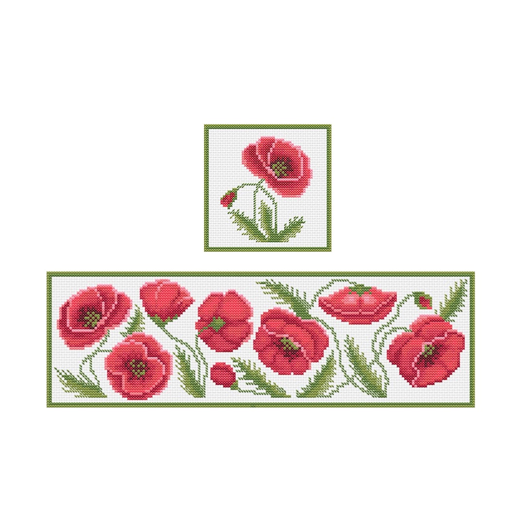 ‘Poppy patch’ girls coord set in custom Love the World Today red floral print cotton