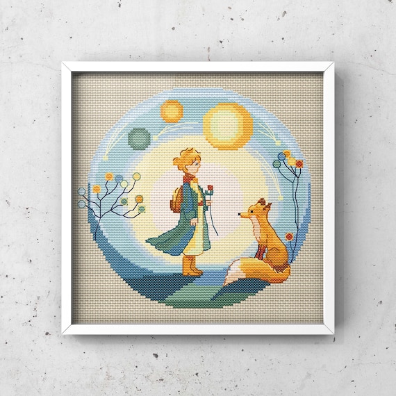 The Little Prince Cross Stitch Pattern: Kids Room Decor (PDF