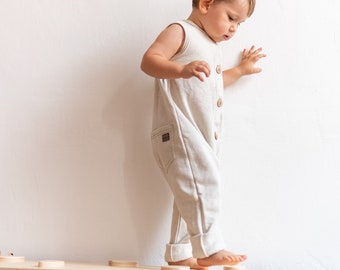 Organic Sweat Harem Romper with buttons in 4 colours | Organic Kids Harem Romper | Kids Overall |Baby Kids Dungarees|Kids clothes