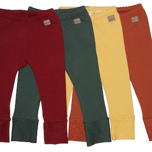 Leggings biologici Grow with me in 4 colori / Pantaloni per bambini in spugna per bambini / Pantaloni da jogging per bambini / Pantaloni per bambini / Abbigliamento biologico per bambini