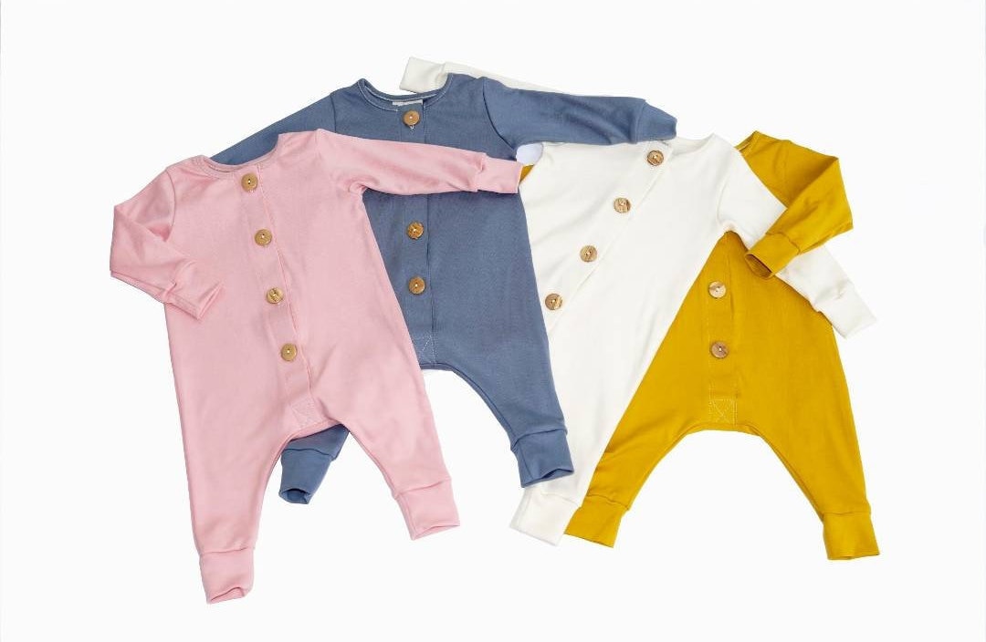 ロンパース・カバーオール Bebe Organic Dora Peppercorn Romper 18M Bebe Organic Dora Peppercorn Romper – Panda and Cub