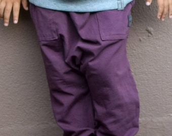 Organic Cotton Terry Joggers: Fig Toddler Pants