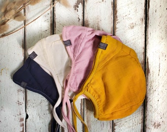Organic Muslin Summer Sunbonnet | Organic Cotton Newborn Baby Toddler Bonnet Hat | Organic baby clothes | Baby shower gift  | Summer baby