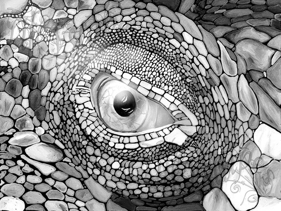 Coloring book “Eyes Everywhere 2” grayscale coloring pages for adults. Instant download printable. PDF 10 A4 coloring pages