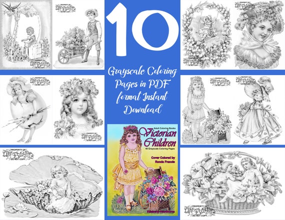 Download Coloring Book Victorian Children Coloring Pages For Adults Etsy