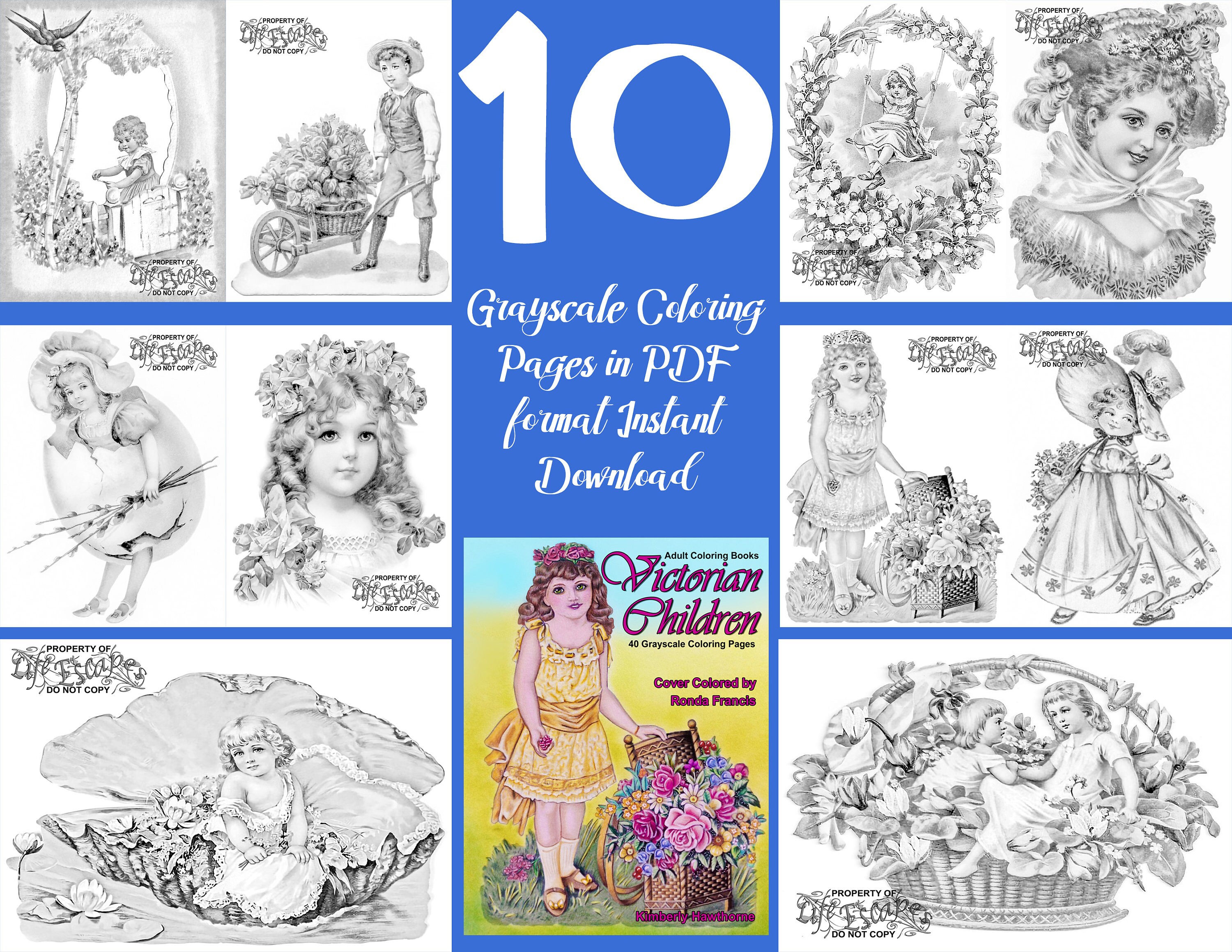 Download Coloring Book Victorian Children Coloring Pages For Adults Etsy