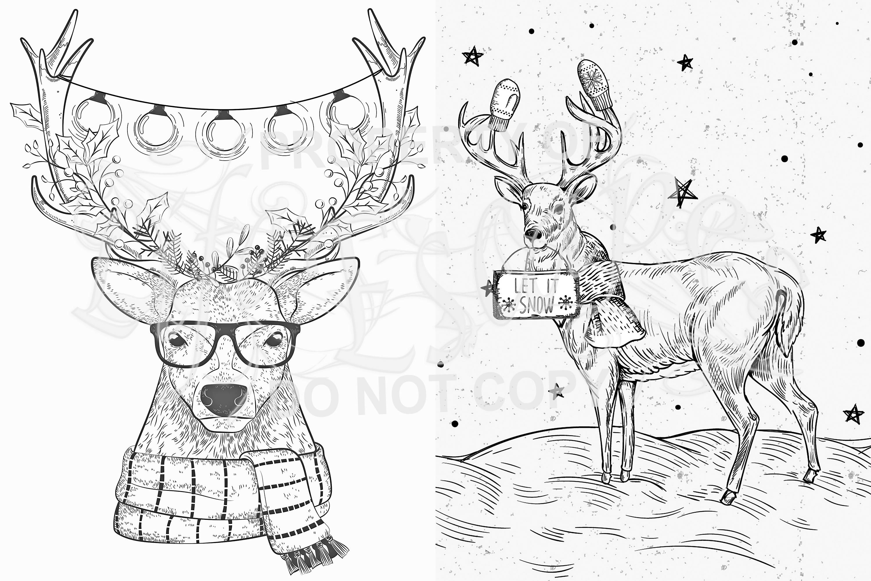 Coloring Book christmas Joy Coloring Pages for Adults. | Etsy