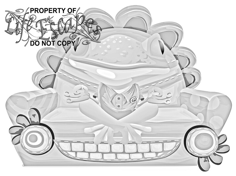 10 Grayscale Coloring Pages for Adults From Coloring Book - Etsy