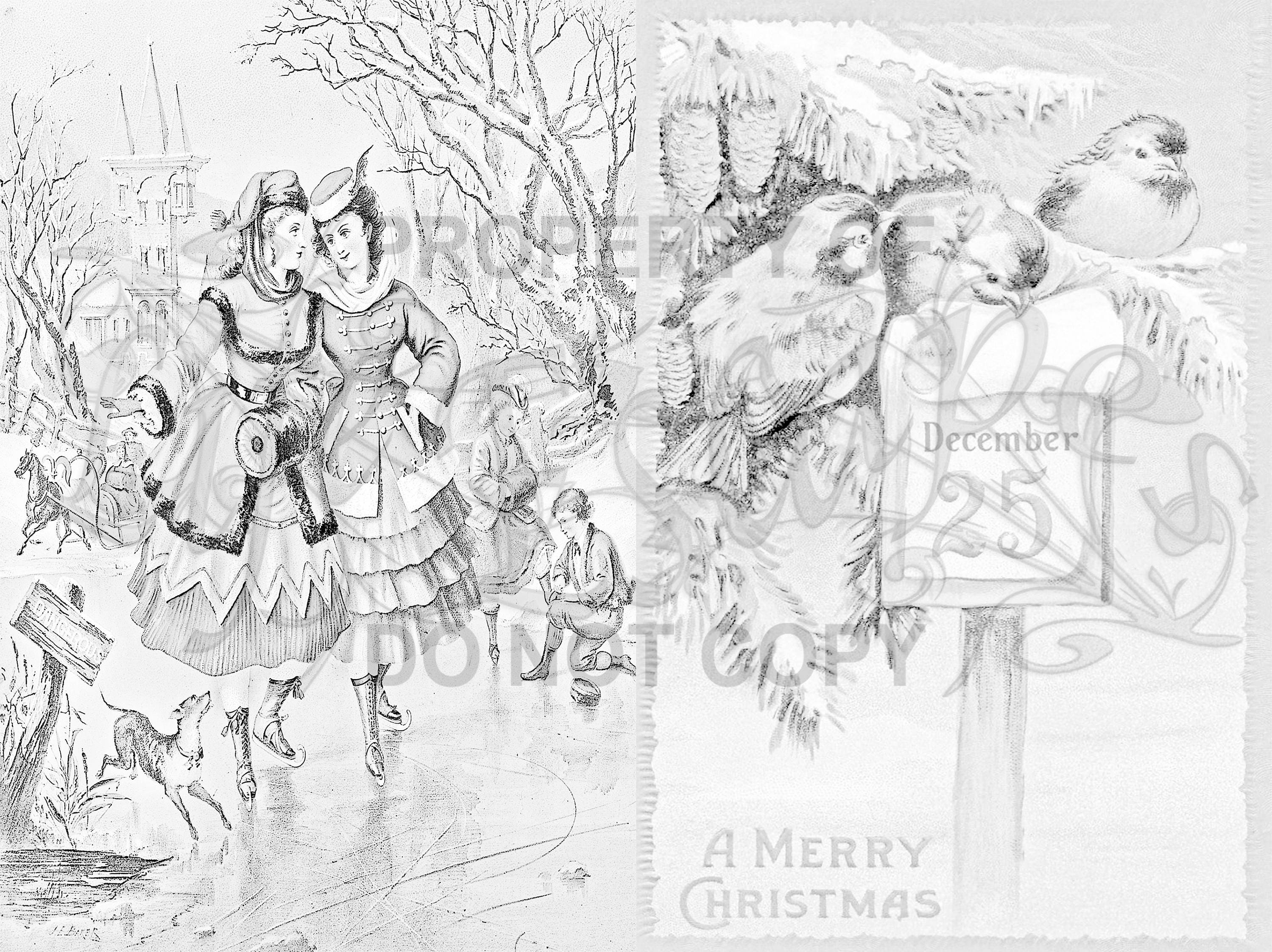 Victorian Christmas coloring book for adults relaxation : Greyscale vintage  Christmas coloring book (Paperback) - Walmart.com