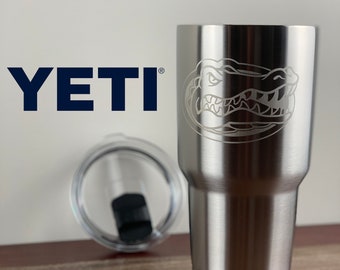 30oz Yeti Florida Gators Engraved Stainless Steel Thermos Rambler Tumbler Bulk Personalized Gift