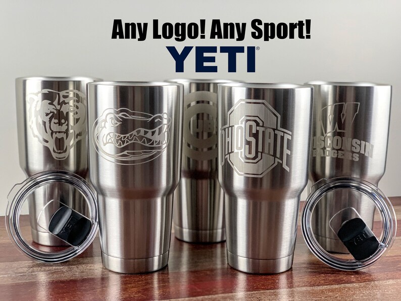 30oz Yeti Any Sports Team Any Logo Custom Engraved Stainless Etsy Canada