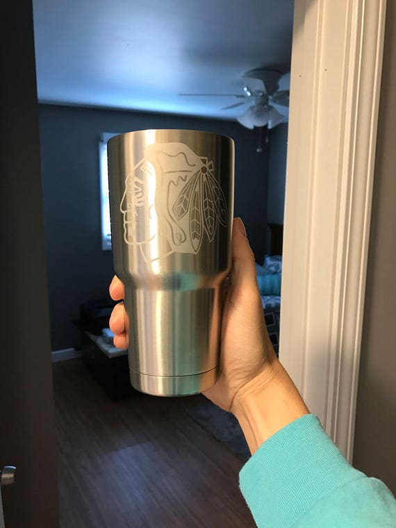 30oz Yeti Chicago Bears Engraved Stainless Steel Thermos Rambler Tumbler  Bulk Personalized Gift 