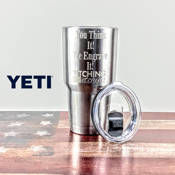 30oz Yeti Any Sports Team, Any Logo Custom Engraved Stainless Steel Thermos  Rambler Tumbler Bulk Personalized Gift 