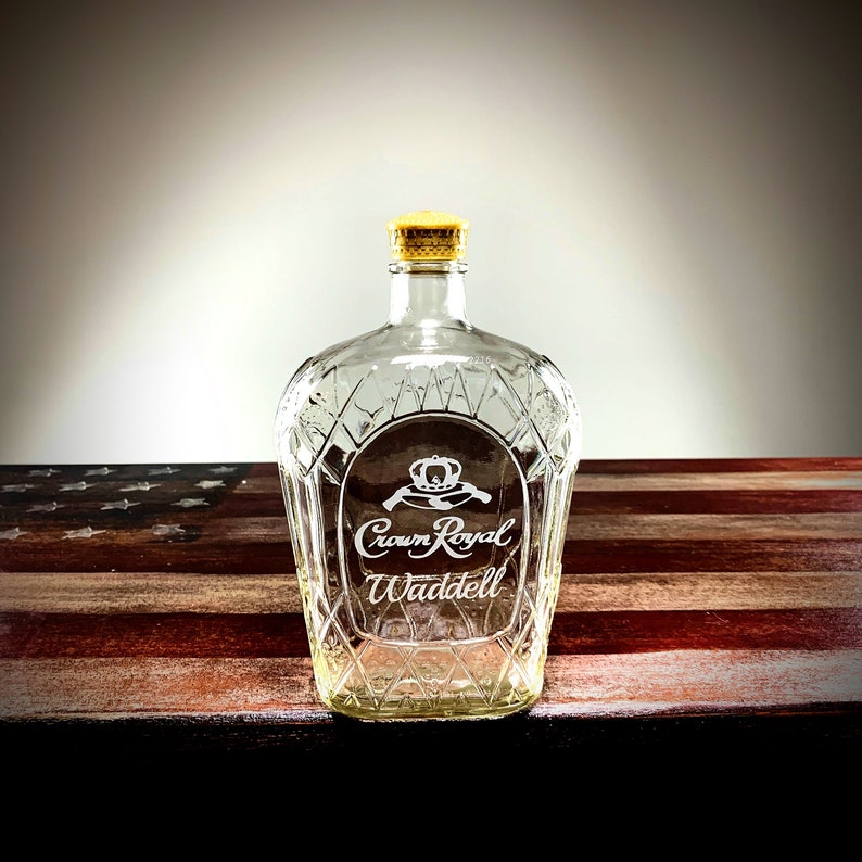 Custom Engraved Crown Royal Etched Whisky Bottle Gift Etsy