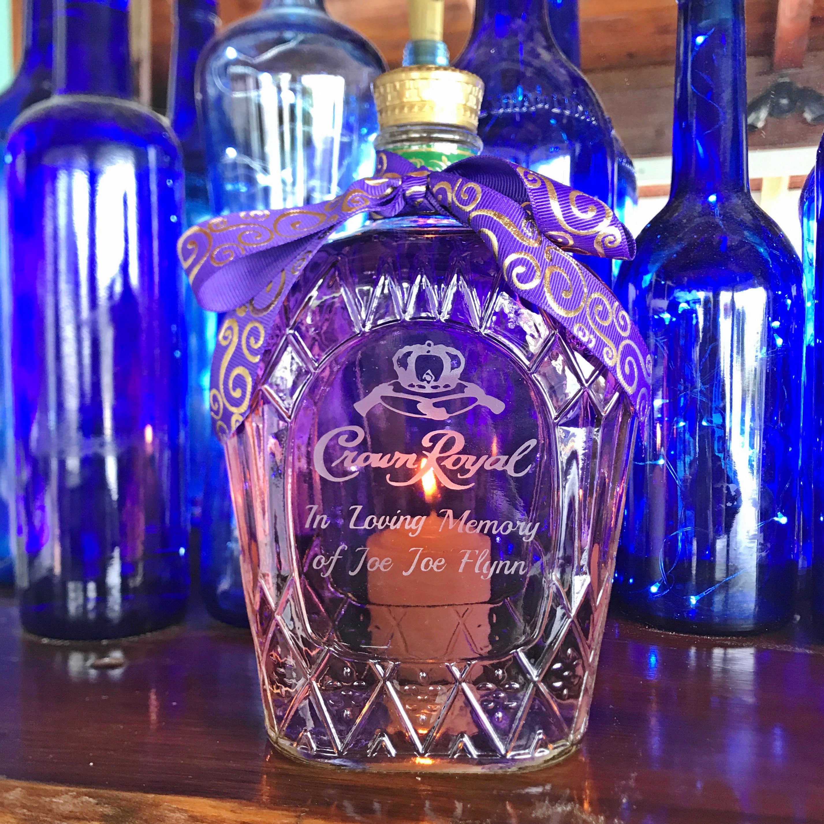 Custom Engraved Crown Royal Etched Whisky Bottle Gift Etsy
